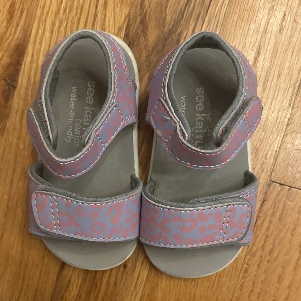 See Kai Run Pink and Gray toddler Sandals